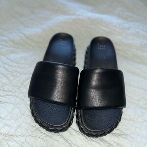 Black Slide Sandals